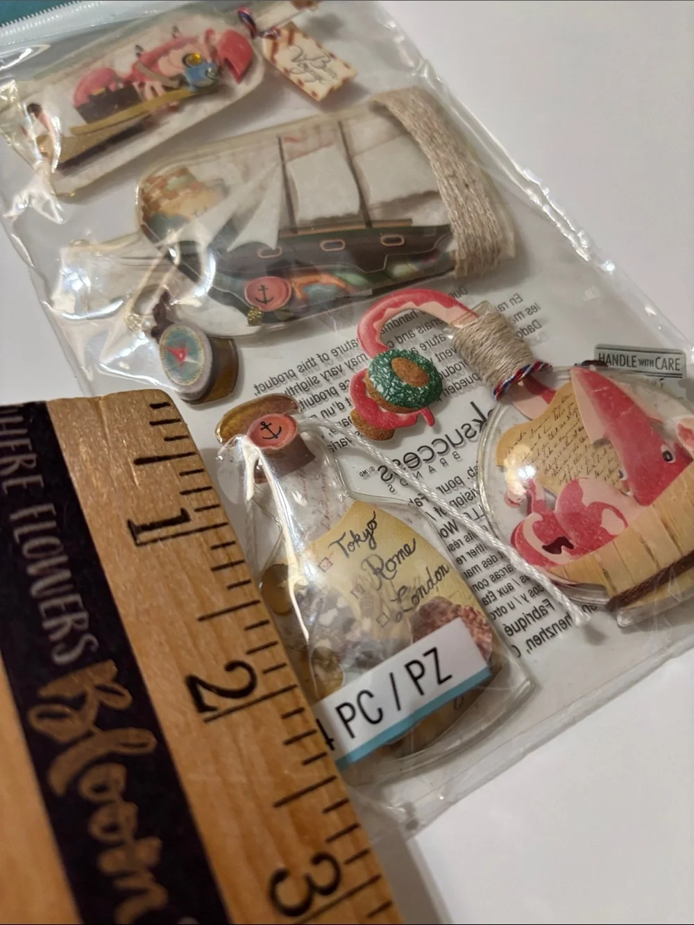 Jolee's Boutique Nautical Bottle Embellishments Jolees Message In Bottle 3D